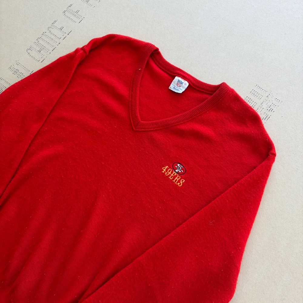 Vintage 80s NFL Garan San Francisco 49ers V-neck Sweater